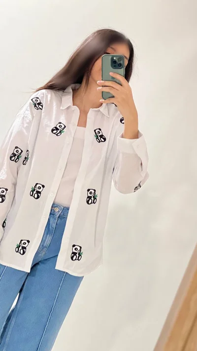 شومیز پاندا گلدوزی